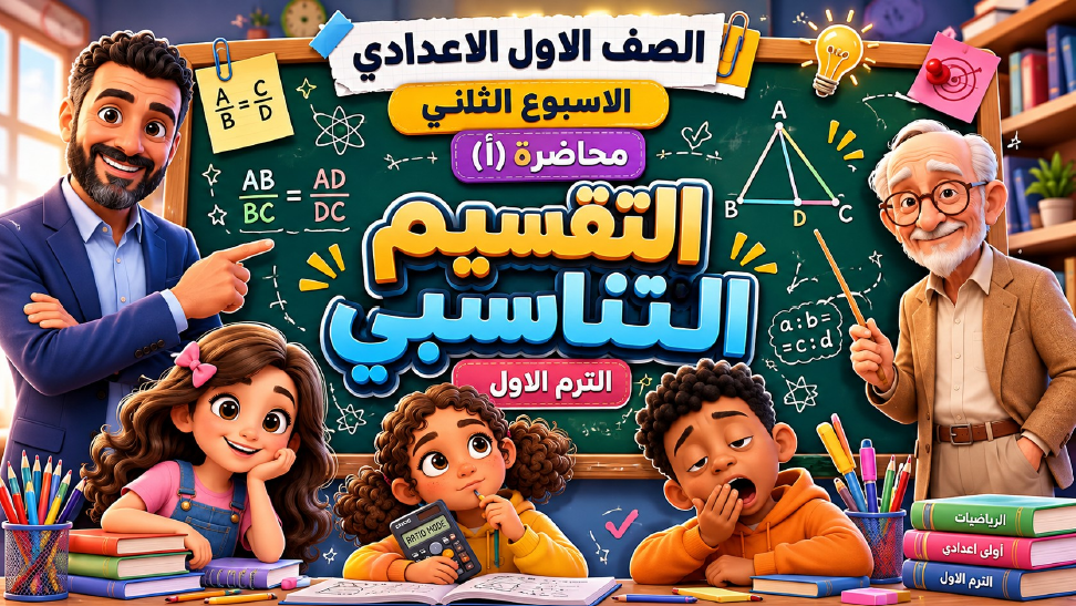 الأسبوع الثاني المحاضرة ( أ ) 1ع الترم الاول 2027 ( التقسيم التناسبي )