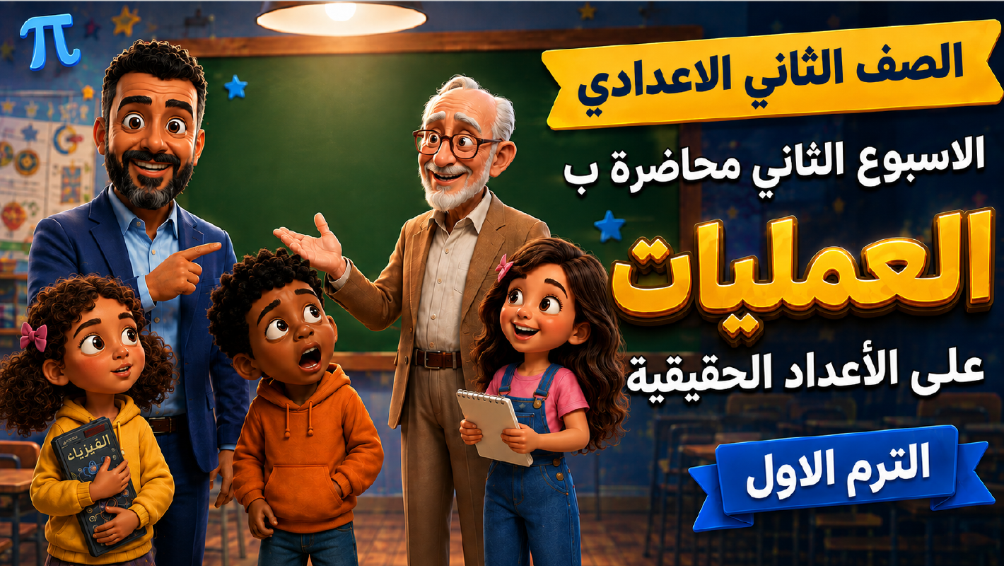 الأسبوع الثاني المحاضرة ( ب ) 2ع الترم الاول 2027 ( العمليات على الأعداد الحقيقية )