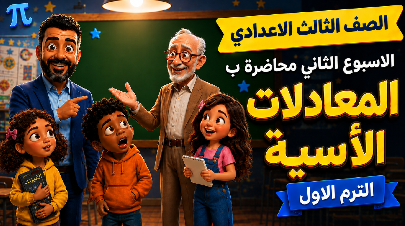 الأسبوع الثاني المحاضرة ( ب ) 3ع الترم الاول 2027 ( تابع/ المعادلات الأسية )