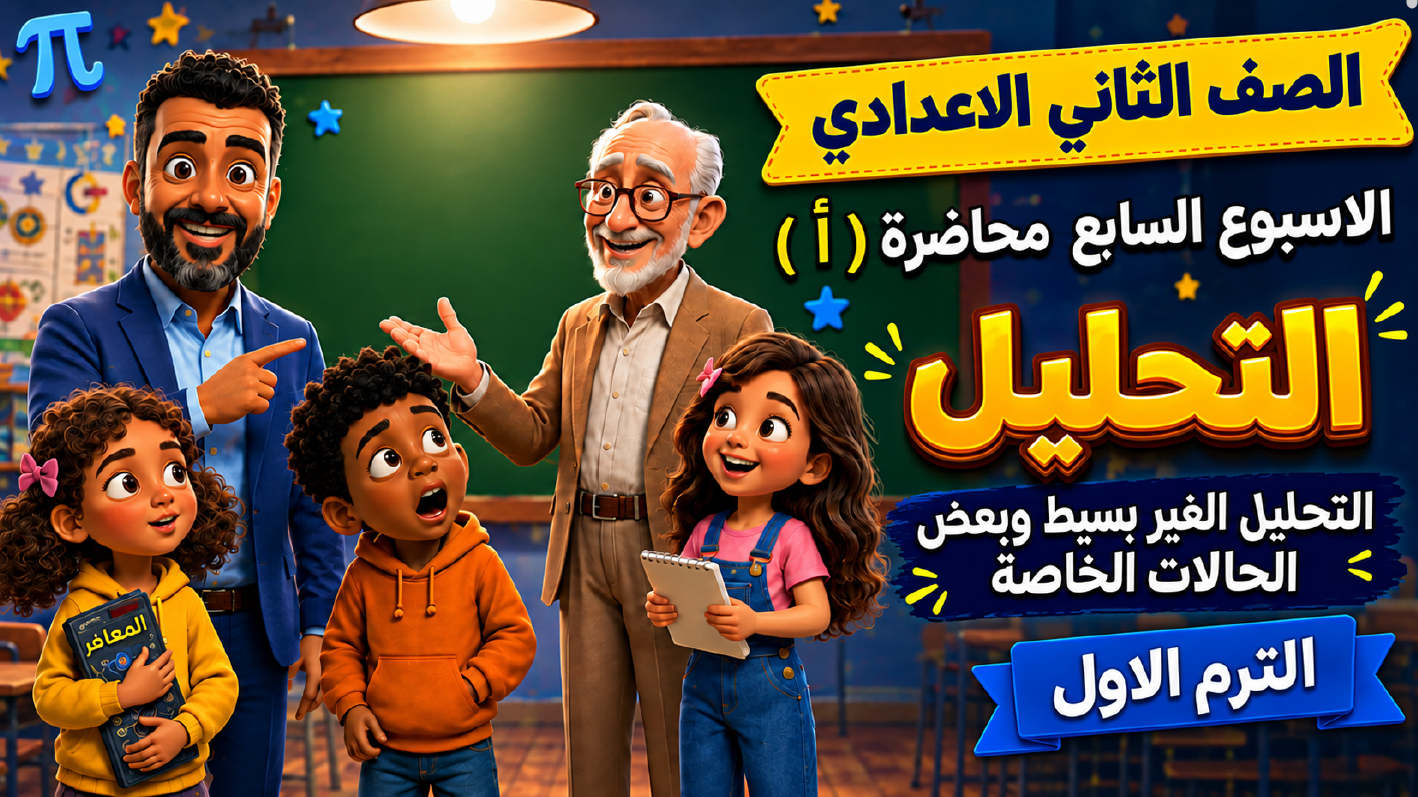 الأسبوع السابع المحاضرة ( أ ) 2ع الترم الأول 2027 ( التحليل الغير بسيط وبعض الحالات الخاصة )